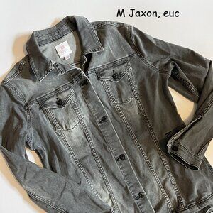 Medium Lularoe Jaxon jean jacket, faded black
